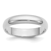 Platinum 4mm Half Round Wedding Band