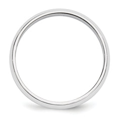 Platinum 5mm Half Round Wedding Band Size 12