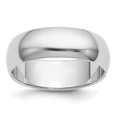 Platinum 6mm Half Round Wedding Band Size 12