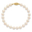 14k 6-7mm White Round Saltwater Akoya Cultured Pearl Bracelet