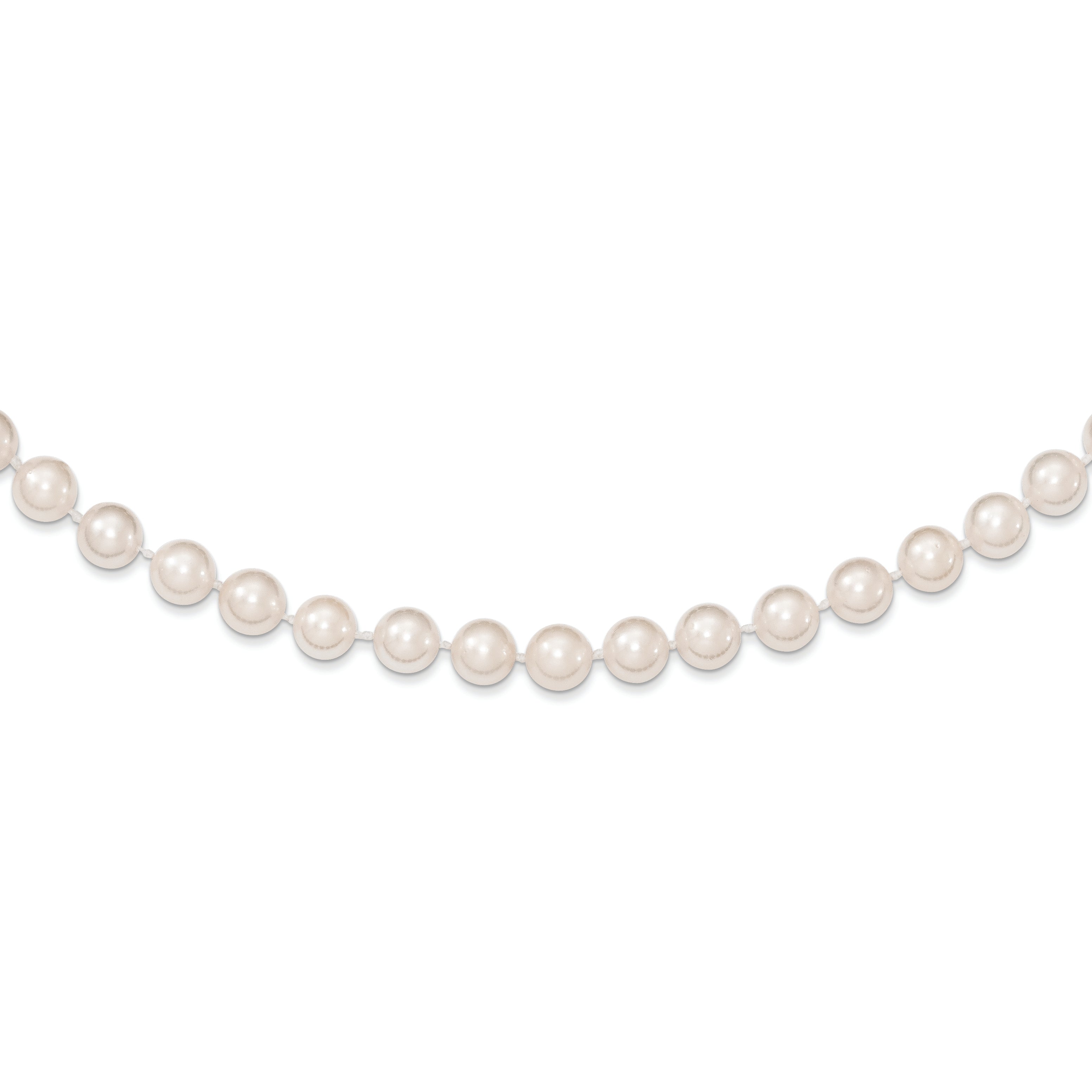 14k 6-7mm White Round Akoya Saltwater Cultured Pearl 7 inch Bracelet