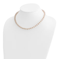 14k 6-7mm White Round Akoya Saltwater Cultured Pearl 16 inch Necklace