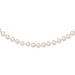 14k 6-7mm White Round Akoya Saltwater Cultured Pearl 7 inch Bracelet