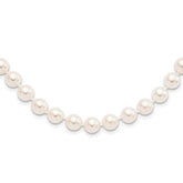 14k 8-9mm White Round Akoya Saltwater Cultured Pearl 18 inch Necklace