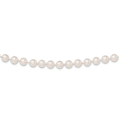 14k 8-9mm White Round Saltwater Akoya Cultured Pearl 8 inch Bracelet