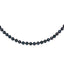 14k White Gold 5-6mm Black Round Akoya Saltwater Cultured Pearl 16 inch Necklace - Sophia Jewelers