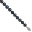 14k White Gold 7-8mm Black Round Saltwater Akoya Cultured Pearl 8 inch Bracelet