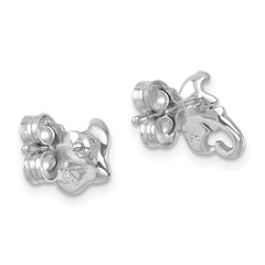 Sterling Silver Rhodium-plated Polished Cownose Stingray Post Earrings