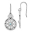 Cubic Zirconia Compass Dangle Earrings in Sterling Silver - Sophia Jewelers