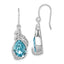 Cubic Zirconia Mermaid Dangle Earrings in Sterling Silver - Sophia Jewelers