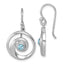 Crystal Wave Dangle Earrings in Sterling Silver - Sophia Jewelers