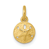 Sterling Silver Vermeil Mini Sand Dollar Charm