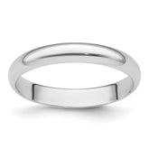 Platinum 3mm Half Round Featherweight Wedding Band