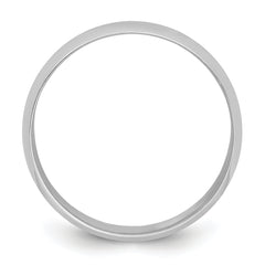 Platinum 8mm Half Round Featherweight Wedding Band Size 12