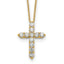Lab-Grown Diamond Cross Necklace in 14K Yellow Gold (1 ct. tw.), 18 Inch - Sophia Jewelers