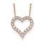 Lab-Grown Diamond Hearts Necklace in 14K Rose Gold, 2.3mm (1 ct. tw.), 18 Inch - Sophia Jewelers