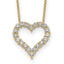 14k 1 carat Lab Grown Diamond VS/SI+ G+ Complete 18 inch Heart Necklace