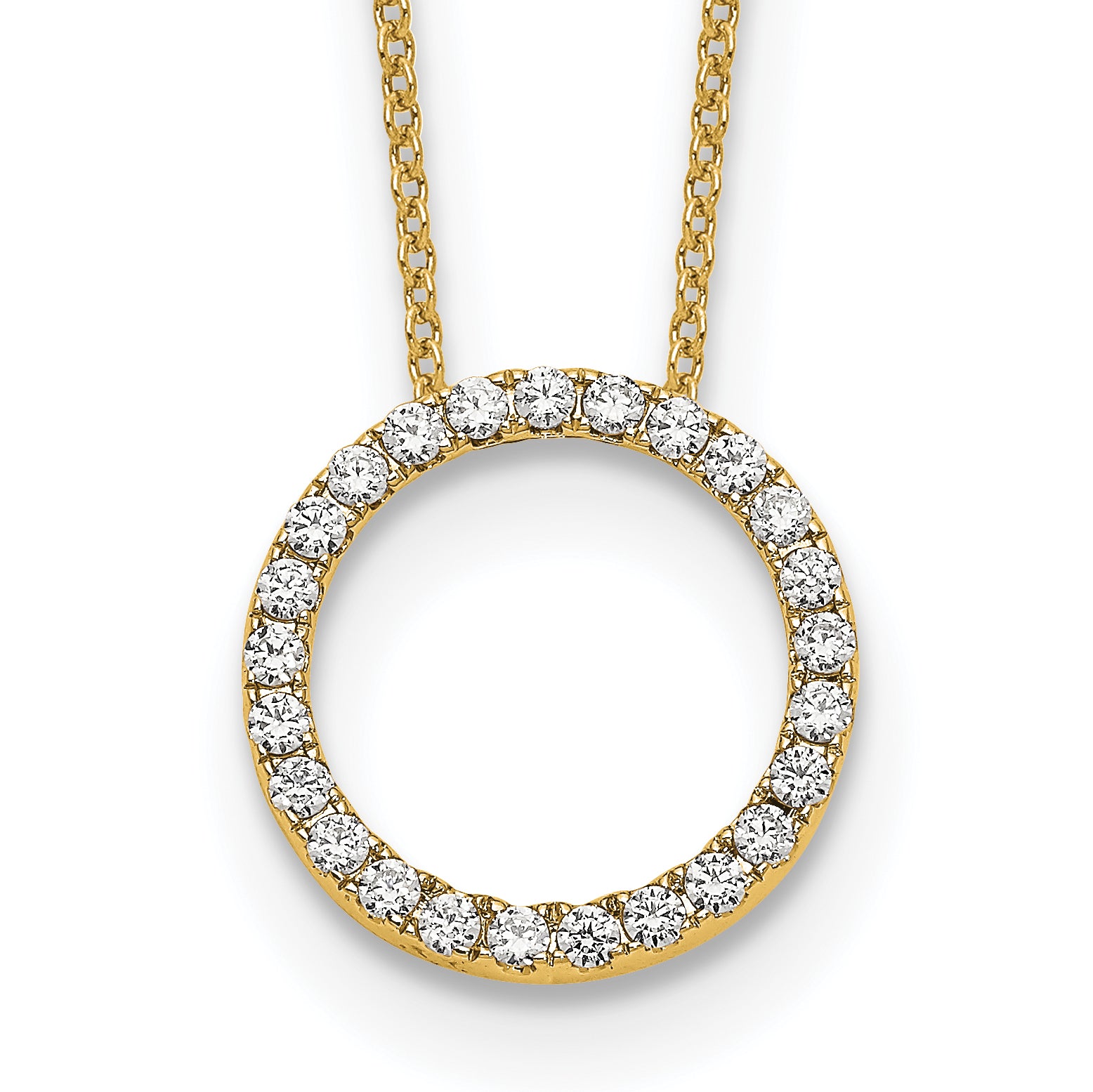 10k Diamond Circle 18 inch Necklace