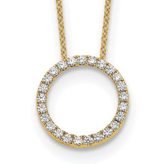 10k Diamond Circle 18 inch Necklace