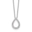 Lab-Grown Diamond Teardrop Necklace in 14K White Gold (1/3 ct. tw.), 18 Inch - Sophia Jewelers
