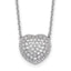 Lab-Grown Diamond Heart Necklace in 14K White Gold, 1.5mm (3/4 ct. tw.), 18 Inch - Sophia Jewelers