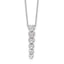 Lab-Grown Diamond Hearts Necklace in 14K White Gold, 2.8mm (1 ct. tw.), 18 Inch - Sophia Jewelers
