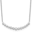 Lab-Grown Diamond Curved Bar Necklace in 14K White Gold (1/2 ct. tw.), 18 Inch - Sophia Jewelers