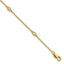 14k Complete 1/10 carat Bezel-set Diamond and Cable Chain 5-Station 7 inch Bracelet