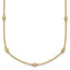 14k Complete 1/3 carat Bezel-set Diamond and Cable Chain 17-Station 20 inch Necklace
