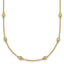 14k Complete 1/2 carat Bezel-set Diamond and Cable Chain 16-Station 16 inch Necklace - Sophia Jewelers