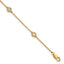 14k Complete 1/3 carat Bezel-set Diamond and Cable Chain 5-Station 7 inch Bracelet