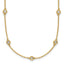 14k Complete 7/8 carat Bezel-set Diamond and Cable Chain 16-Station 20 inch Necklace