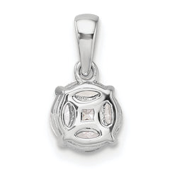 14k White Gold 1/2 carat Lab Grown Diamond VS/SI+ G+ Round and Marquise Pendant