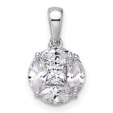 14k White Gold 1 carat Lab Grown Diamond VS/SI+ G+ Round and Marquise Pendant