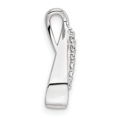 14K White Gold Complete 5/8 carat Diamond Teardrop Chain Slide