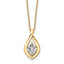 14k 3/4 carat Lab Grown Diamond VS/SI+ G+ Complete 18 inch Necklace