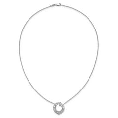 14k White Gold 1 carat Lab Grown Diamond VS/SI+ G+ Round 18 inch Necklace