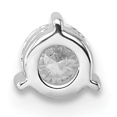 14k White Gold Three Prong Chain Slide Mounting (No Stone Included)