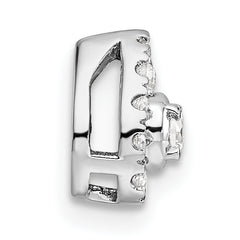 14k White Gold 1/3 carat Lab Grown Diamond VS/SI+ G+ Complete Pear Chain Slide Pendant