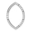 14k White Gold 1/8 carat Lab Grown Diamond VS/SI+ G+ Complete Oval Chain Slide Pendant