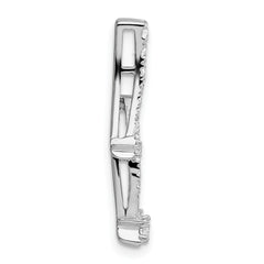 14k White Gold 1/4 carat Lab Grown Diamond VS/SI+ G+ Shooting Star Chain Slide Pendant