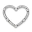 14k White Gold 1/3 carat Lab Grown Diamond VS/SI+ G+ Complete Open Heart Chain Slide Pendant