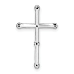 14k White Gold 1/5 carat Lab Grown Diamond VS/SI+ G+ Complete Cross Chain Slide Pendant