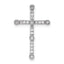 14k White Gold 1/5 carat Lab Grown Diamond VS/SI+ G+ Complete Cross Chain Slide Pendant