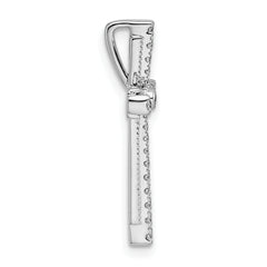 14k White Gold 1/4 carat Lab Grown Diamond VS/SI+ G+ Complete Cross Chain Slide Pendant