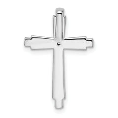 14k White Gold 1/4 carat Lab Grown Diamond VS/SI+ G+ Complete Cross Chain Slide Pendant