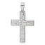 Double Cross Pendant in 14K White Gold, 42mm, Lab-Grown Diamond (1 ct. tw.) - Sophia Jewelers