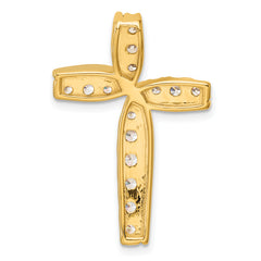 14k 1 carat Lab Grown Diamond VS/SI+ G+ Complete Cross Chain Slide Pendant