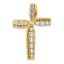 Lab-Grown Diamond Cross Slide Pendant in 14K Yellow Gold, 30mm (1 ct.) - Sophia Jewelers
