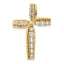 14k 1 carat Lab Grown Diamond VS/SI+ G+ Complete Cross Chain Slide Pendant